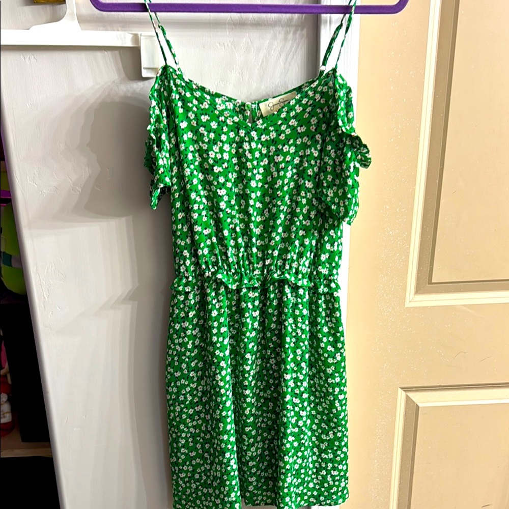 Jessica Simpson Green Floral Dress